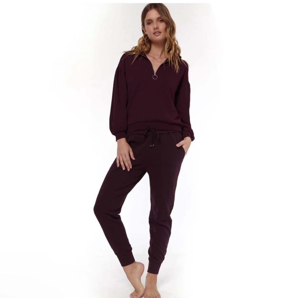 Cami NYC Lynley Cotton Joggers in Boysenberry